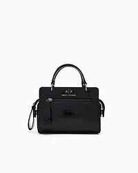 Mini bag with metallic crocodile effect