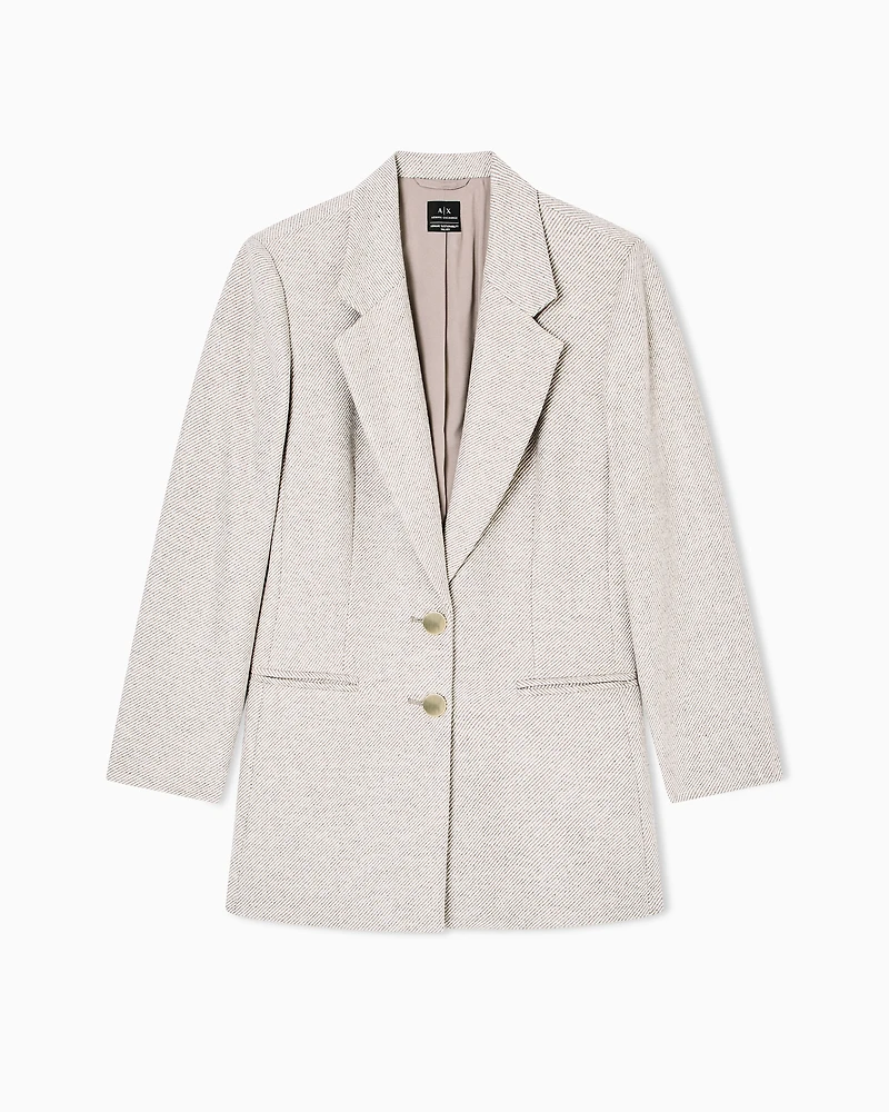 Double-breasted herringbone jacket