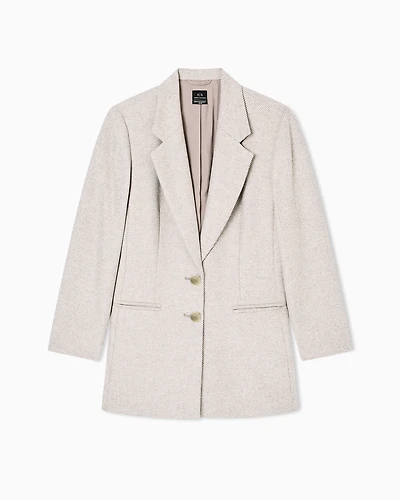 Double-breasted herringbone jacket