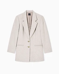 Double-breasted herringbone jacket