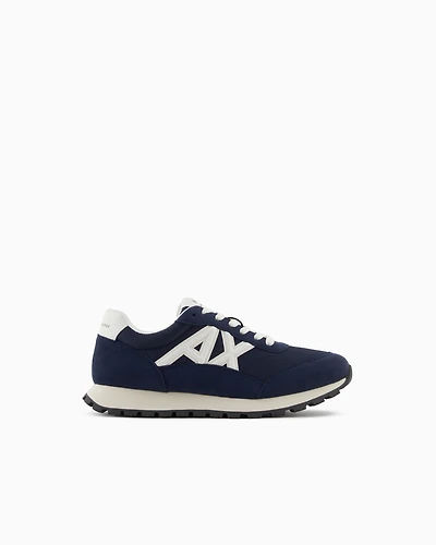 Armani Exchange - Sneakers with contrasting logo, Man, Navy Blue, Size: