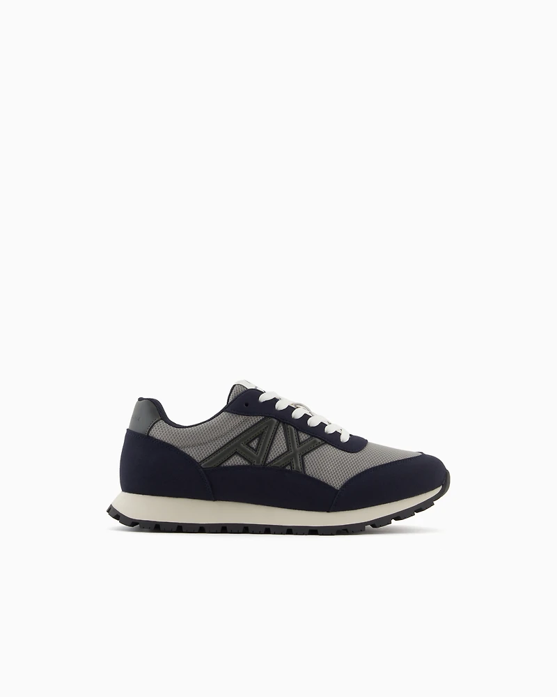 Armani Exchange - Sneakers with contrasting logo, Man, Grey, Size: