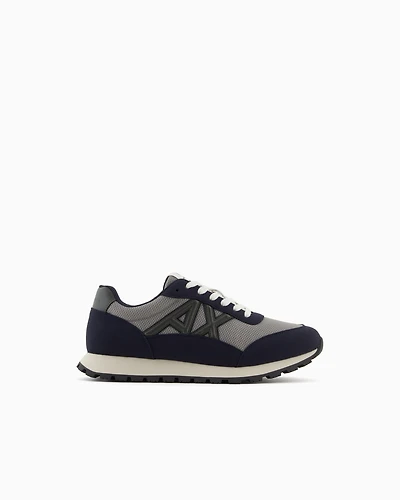 Armani Exchange - Sneakers with contrasting logo, Man, Grey, Size: