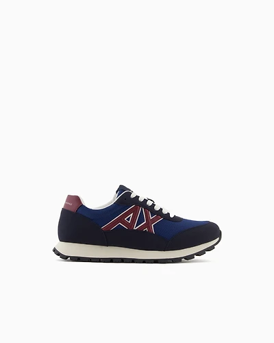 Armani Exchange - Sneakers with contrasting logo, Man, Blue, Size: