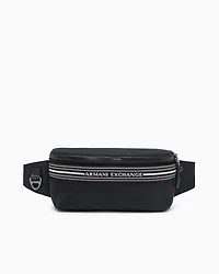 Armani Exchange - Logo stripe pouch, Man, Black, Size: TU