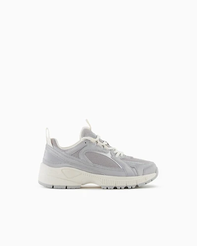 Armani Exchange - Sneakers, Woman, Silver, Size: