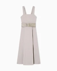 Longuette dress with belt