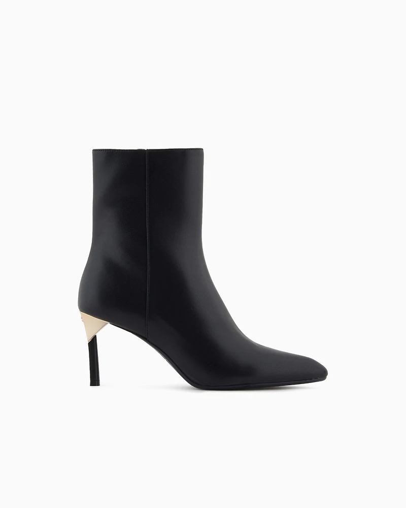 Armani Exchange - Ankle boots with gold detail, Woman, Black, Size: