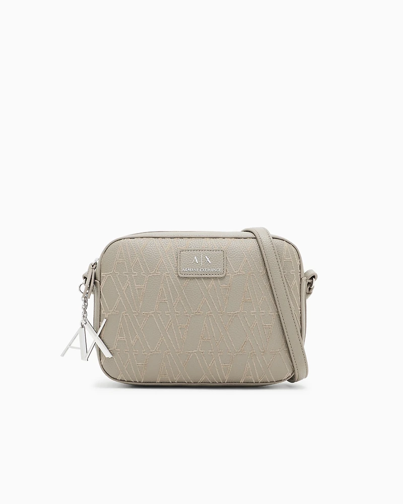 Shoulder bag with embossed motif