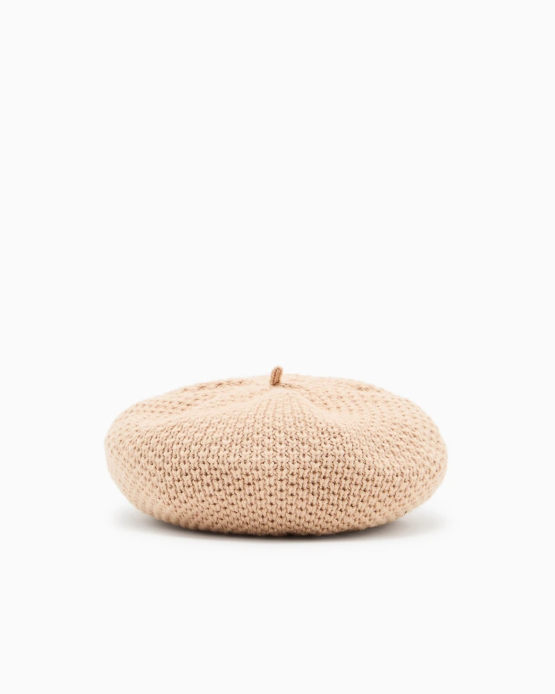 Armani Exchange - Soft yarn hat, Woman, Camel, Size: TU