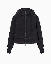 Armani Exchange - Wrinkled nylon jacket, Woman, Black, Size: