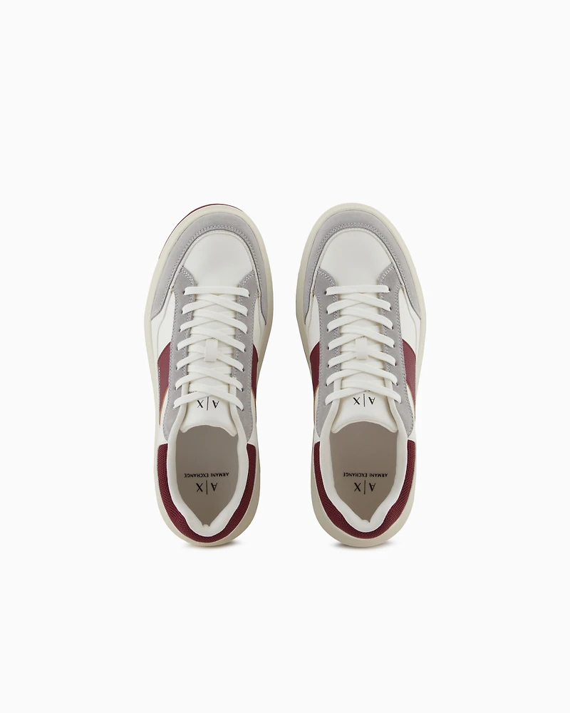 Armani Exchange - Sneakers with contrasting inserts, Man, White, Size: