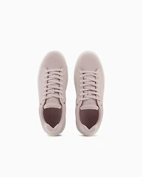 Leather sneakers with embossed details