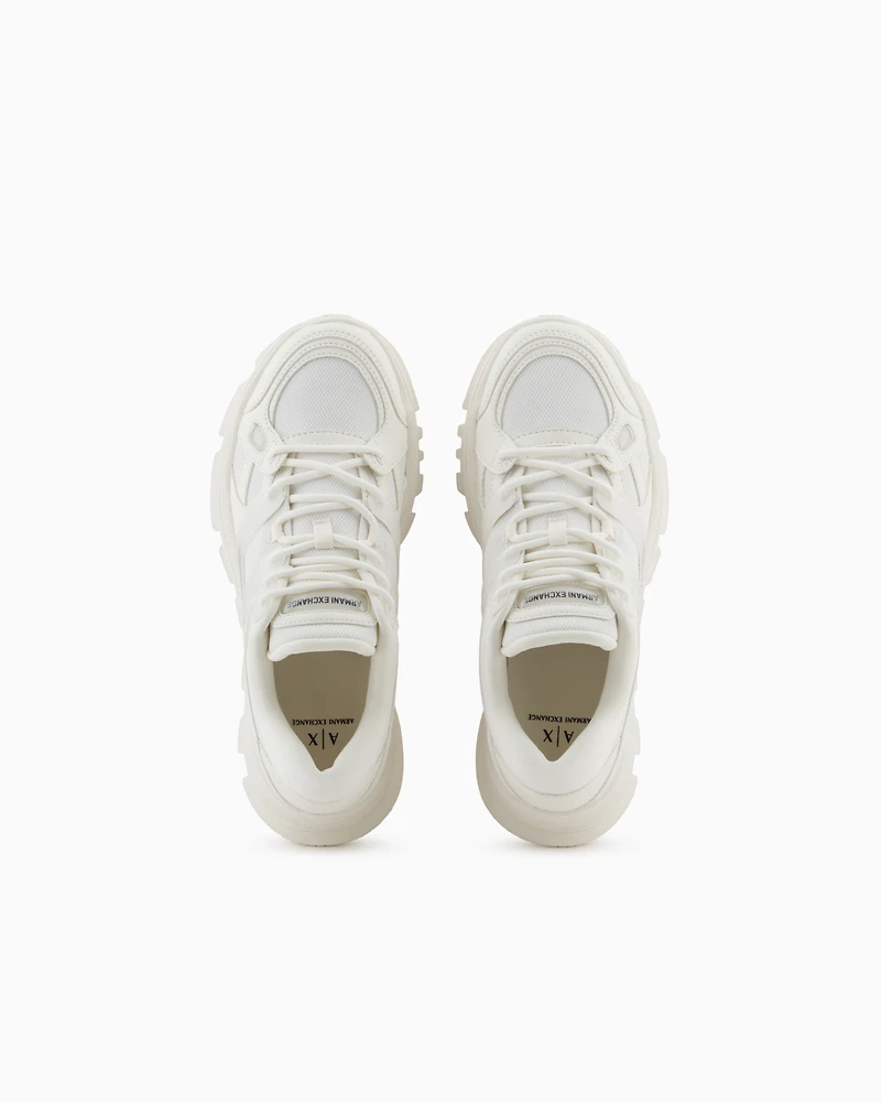 Armani Exchange - Sneakers with contrasting details, Man, White, Size: