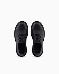 Armani Exchange - Leather lace-up shoes, Man, Black, Size: