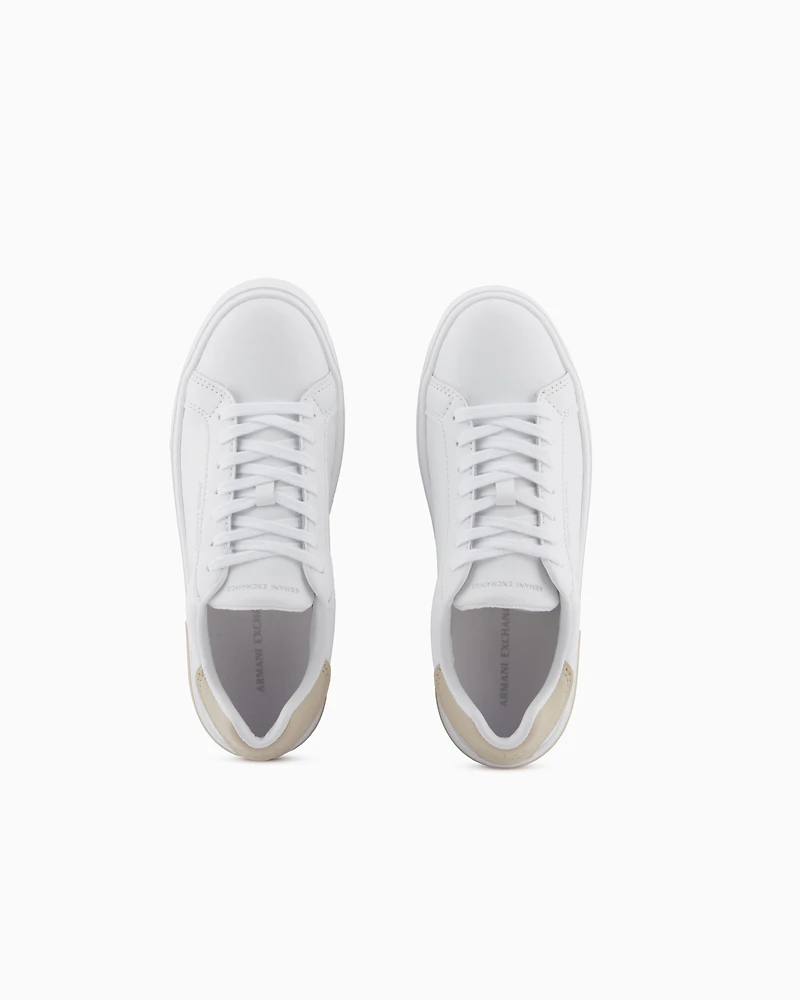 Armani Exchange - Sneakers with laces and logo, Woman, White, Size: