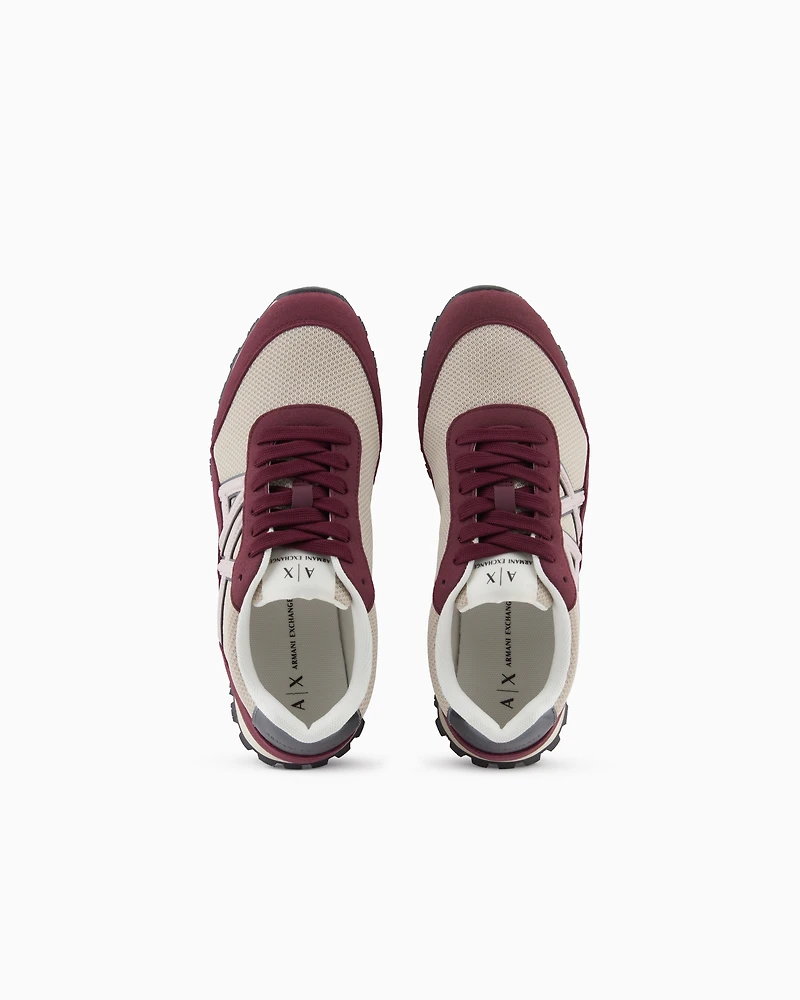 Armani Exchange - Sneakers, Woman, Burgundy, Size: