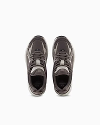 Armani Exchange - TECHNICAL FABRIC CHUNKY SNEAKERS, Man, Brown, Size: