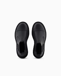 Armani Exchange - Leather Beatles boots, Man, Black, Size: