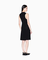 Armani Exchange - Jersey flared midi dresses, Woman, Black, Size: