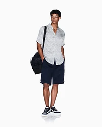Armani Exchange - Twill cargo Bermuda shorts, Man, Navy_blue, Size: