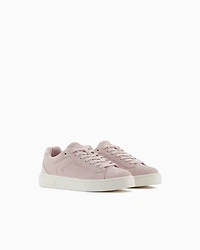 Leather sneakers with embossed details
