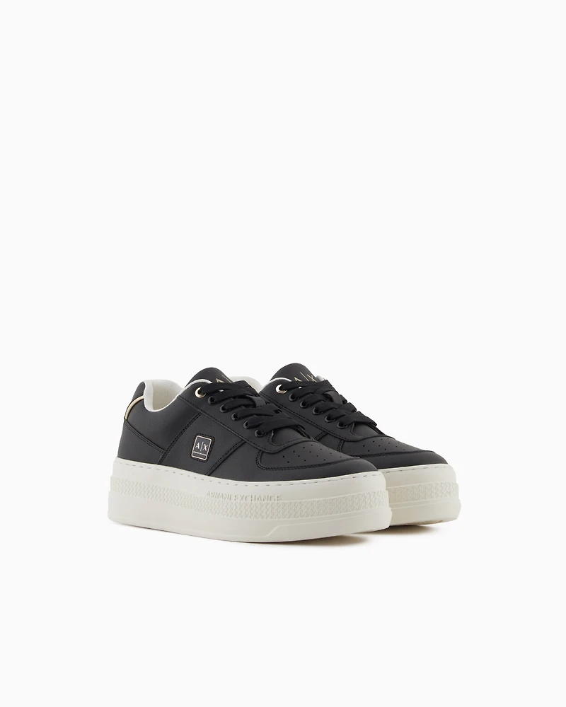 Armani Exchange - Sneakers, Woman, Black, Size: