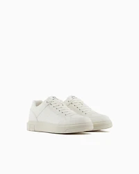 Armani Exchange - Sneakers with allover logo, Man, White, Size: