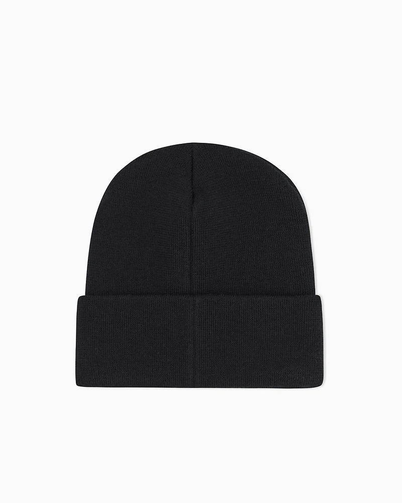 Armani Exchange - Beanie Hat Milano / New York ASV, Man, Black, Size: TU