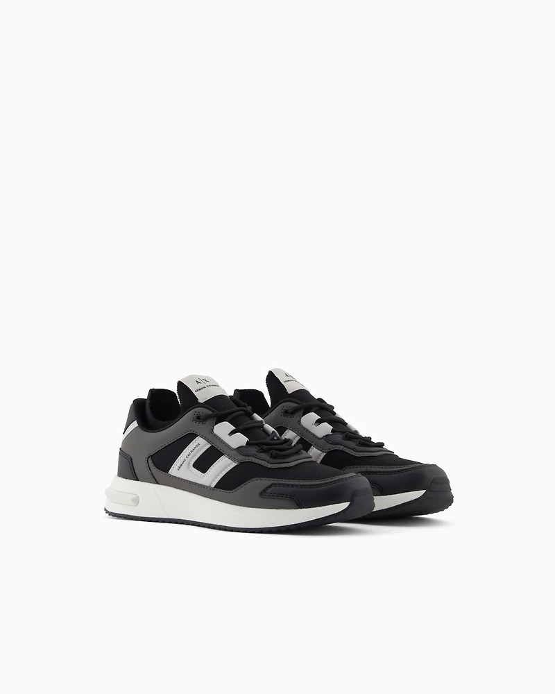 Armani Exchange - Sneakers with contrasting details, Man, Grey, Size: