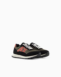 Armani Exchange - Sneakers with contrasting logo, Man, Black, Size:
