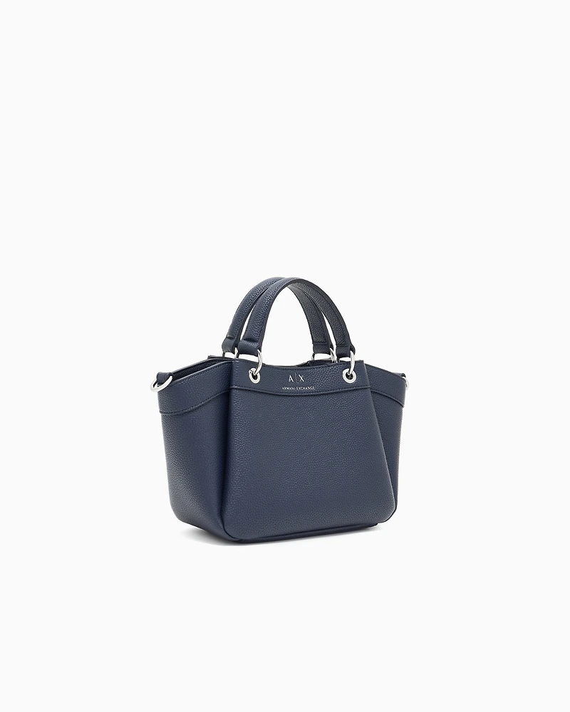 Armani Exchange - Small handbag with degradè shoulder strap, Woman, Navy_blue, Size: TU