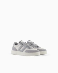 Armani Exchange - Mesh sneakers with contrasting inserts, Man, Grey, Size: