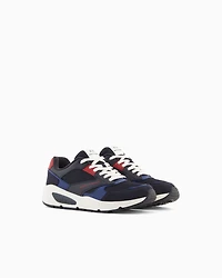 Armani Exchange - Sneakers with contrasting inserts, Man, Blue, Size: