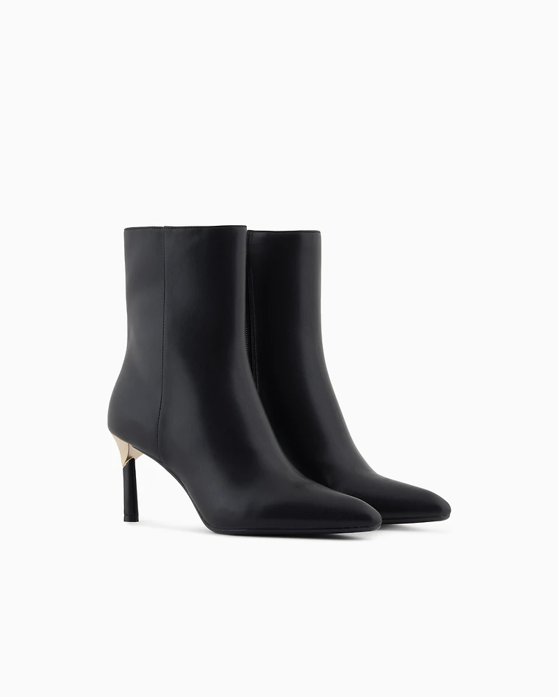 Ankle boots with gold detail