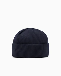 Wool and cotton blend beanie hat