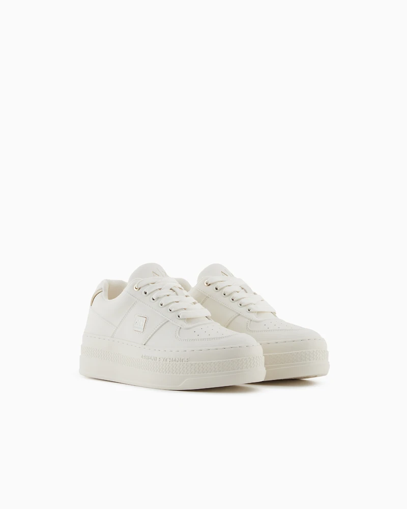 Armani Exchange - Sneakers, Woman, White, Size: