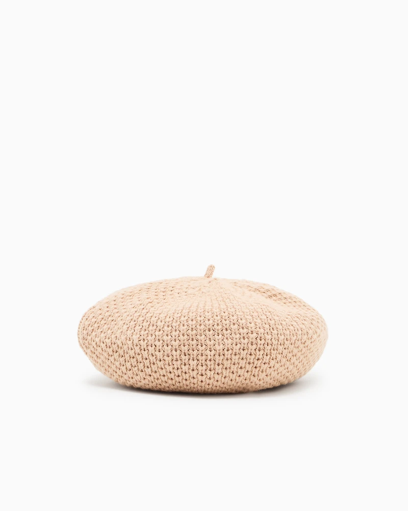 Armani Exchange - Soft yarn hat, Woman, Camel, Size: TU