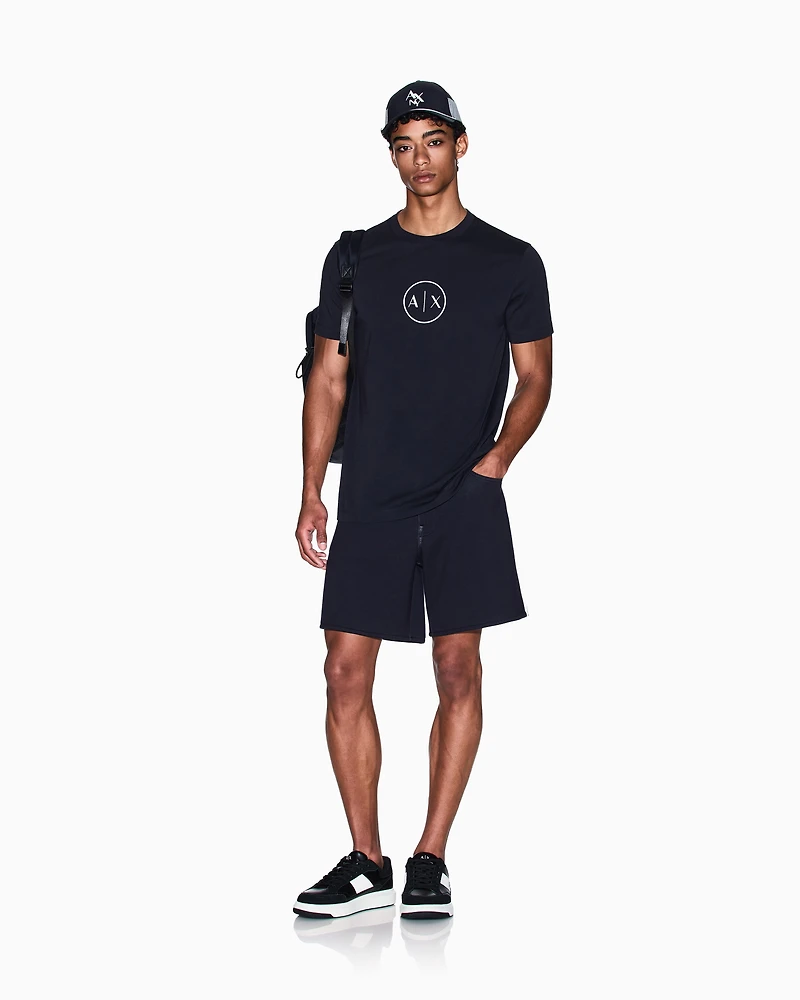 Regular fit T-shirt with round logo