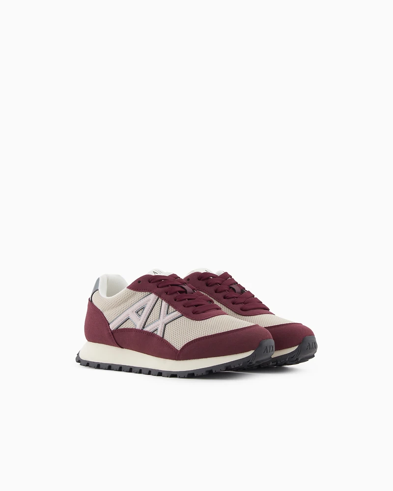 Armani Exchange - Sneakers, Woman, Burgundy, Size: