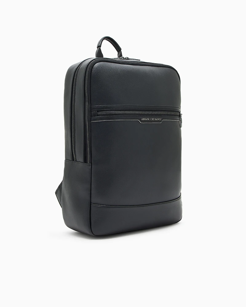 Square backpack with logo