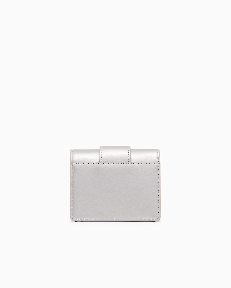 Armani Exchange - Small wallet with ASV logo, Woman, Silver, Size: TU