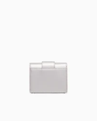 Armani Exchange - Small wallet with ASV logo, Woman, Silver, Size: TU