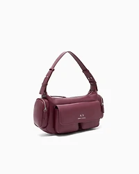 Armani Exchange - Large shoulder bag with side pockets, Woman, Burgundy, Size: TU