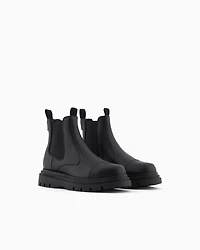 Armani Exchange - Leather Beatles boots, Man, Black, Size: