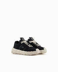 Armani Exchange -  Technical fabric sneakers, Man, Black, Size: