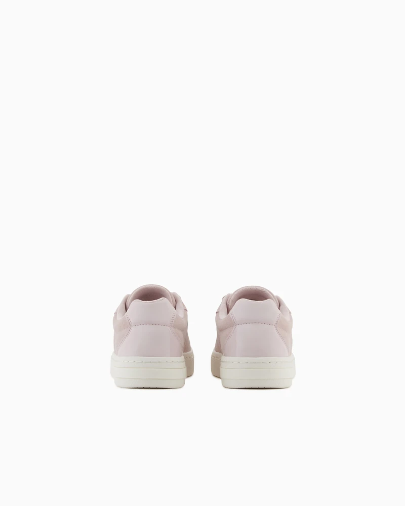 Leather sneakers with embossed details