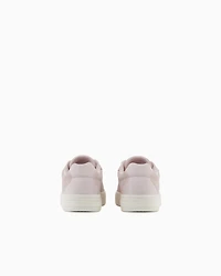 Leather sneakers with embossed details