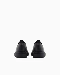 Armani Exchange - Leather lace-up shoes, Man, Black, Size: