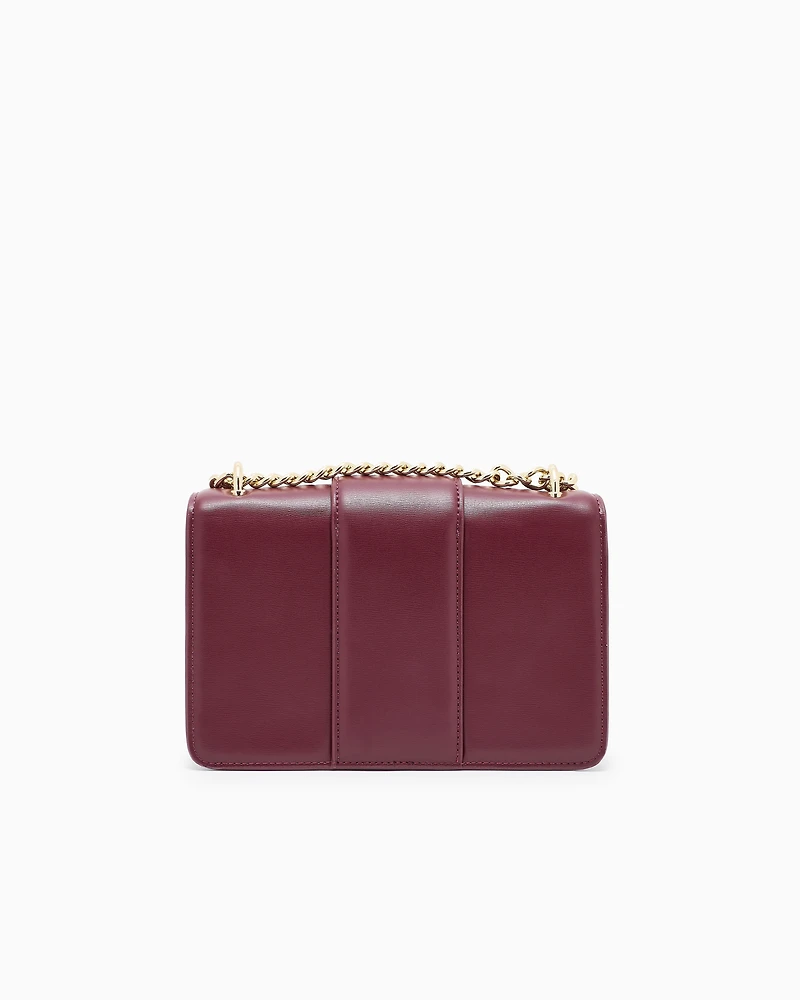 Armani Exchange - Shoulder bag with metal logo, Woman, Burgundy, Size: TU